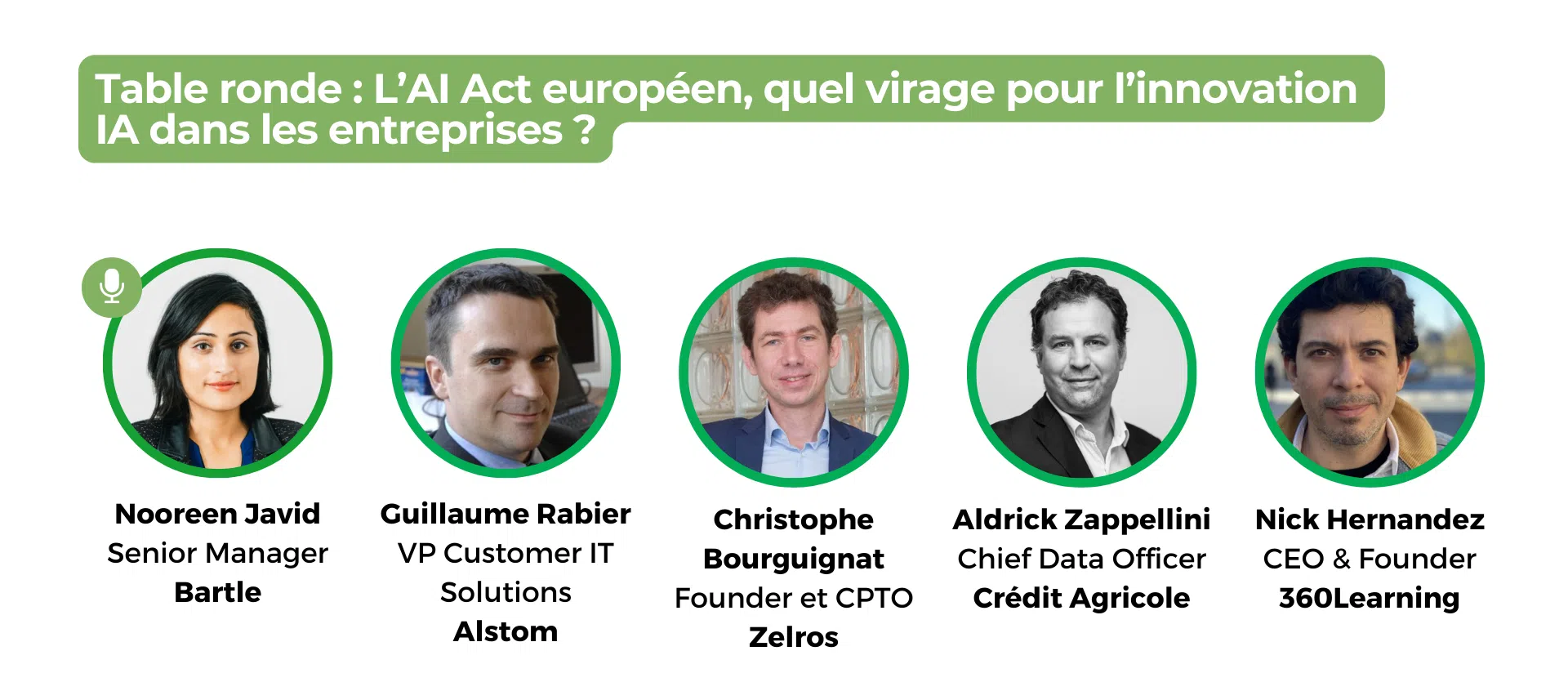 Table ronde - Intervenants : Bartle, Alstom, Zelros, Crédit Agricole, 360Learning