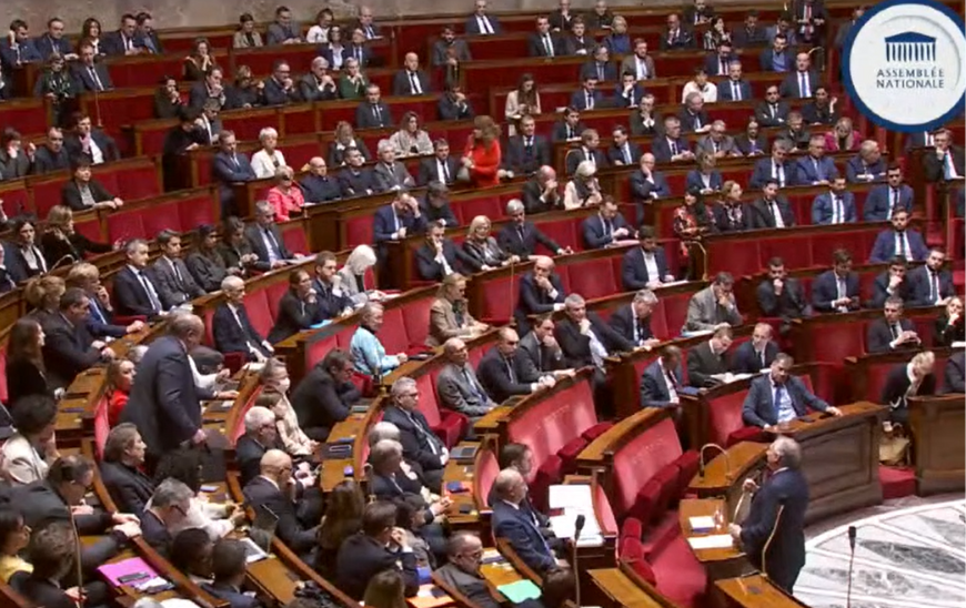 Des députés dans l'hémicycle - assemblé nationale, France