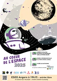 Affiche du cycle de conférences "Au cœur de l’Espace 2025 - Angers